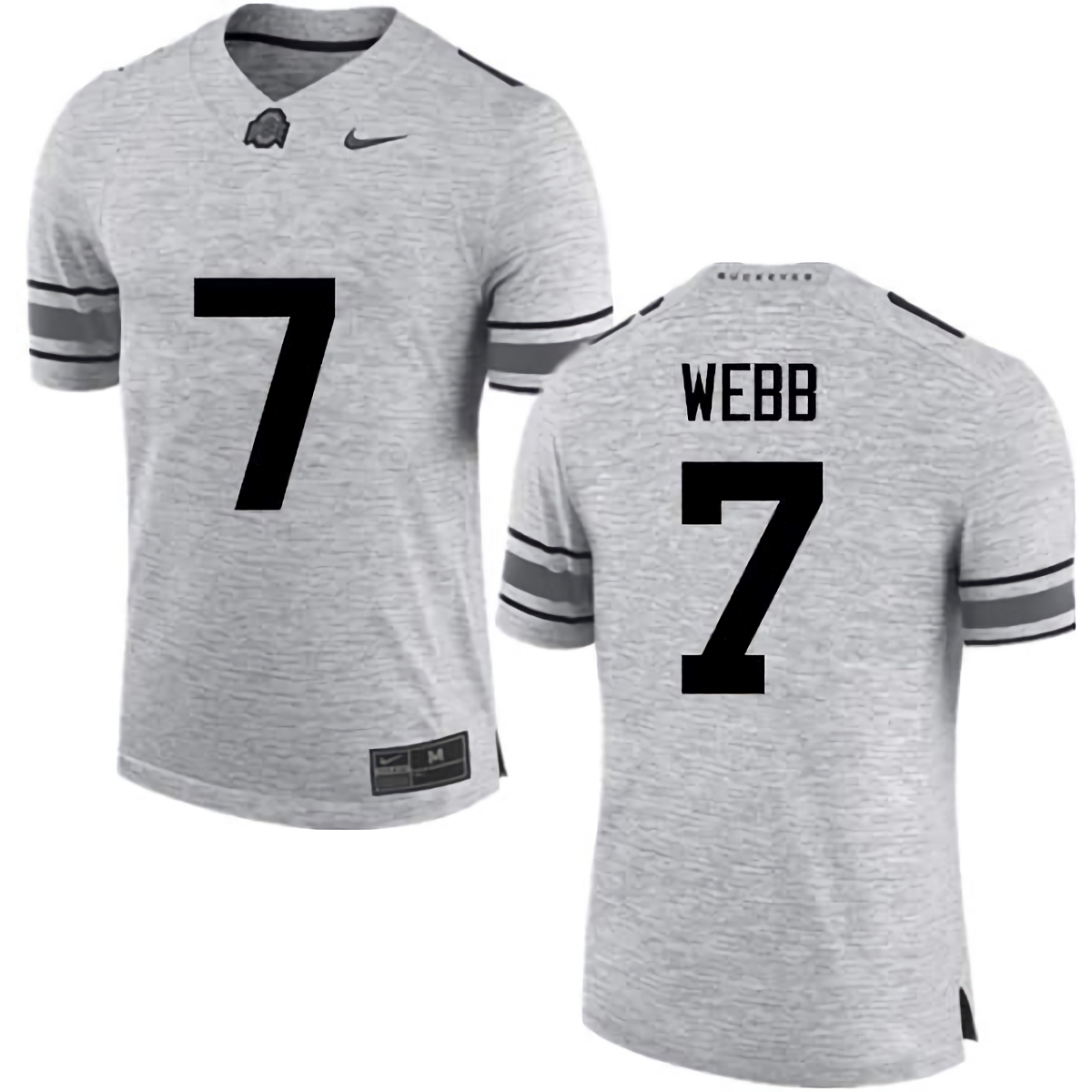 Damon Webb Ohio State Buckeyes Men's NCAA #7 Nike Gray College Stitched Football Jersey ORL6056DH